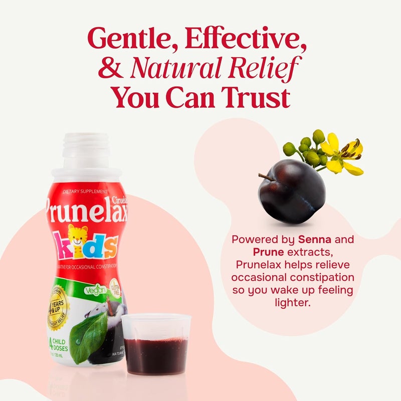 Prunelax Ciruelax Regular Strength Liquid Laxative for Kids - Gentle Overnight Relief for Occasional Constipation, Vegan & Gluten-Free, 4.05 fl oz - Image 2